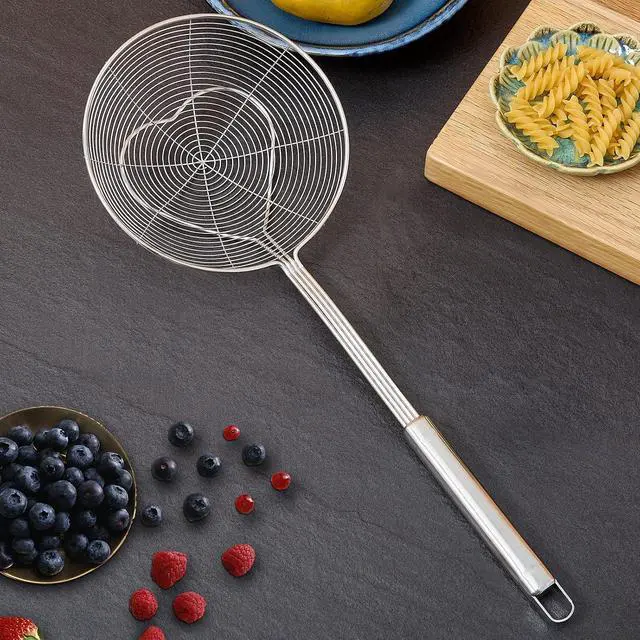 Alt view image 6 of 7 - Eisinly Strainer Skimmer Spoon for Cooking Frying Stainless Steel 5.5 Inch