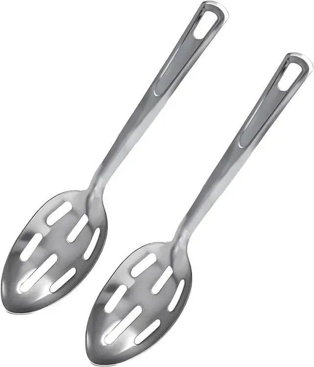 Main image of 2 Pack Kitchen Slotted Spoon Stainless Steel, Stiring Large Spoons, 13 Inch Metal Slotted Spoon, Cooking Serving with Holes
