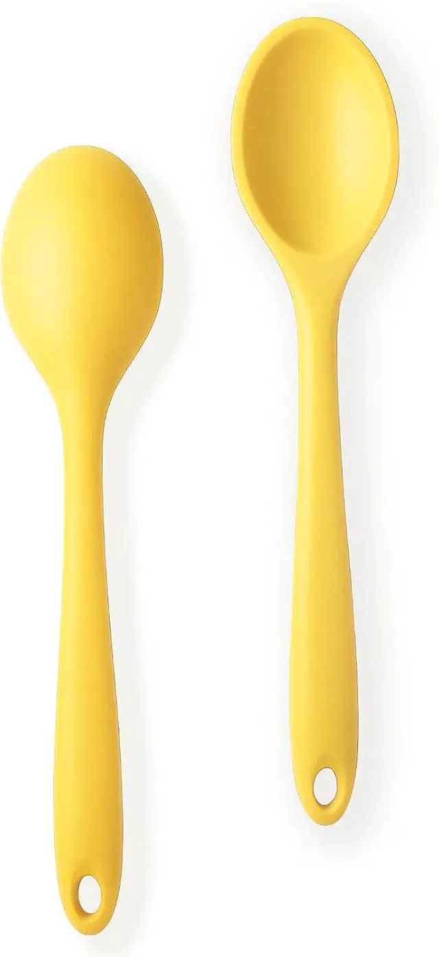 Alt view image 7 of 7 - 2 Pcs Silicone Spoons for Cooking, Yellow
