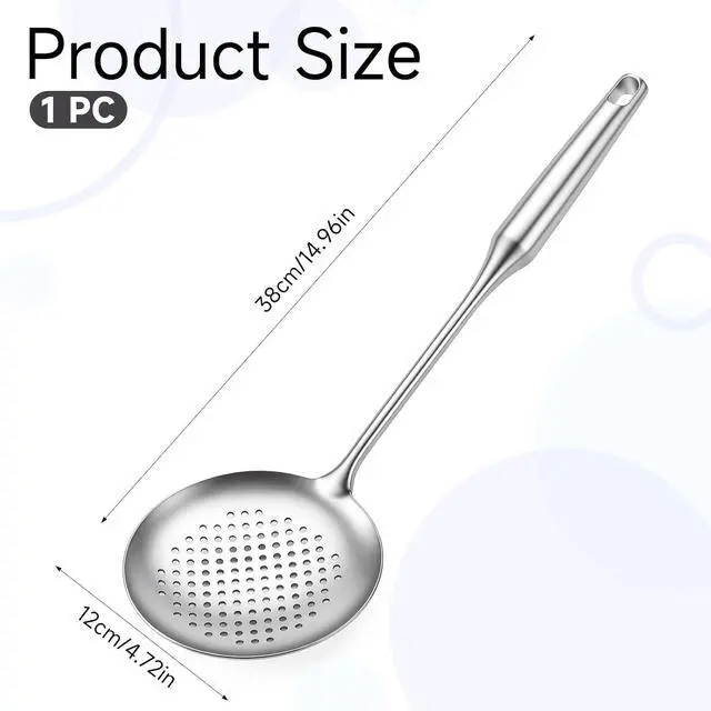 Alt view image 2 of 7 - Slotted Spoon, Slotted Spoon for Straining Metal Slotted-Spoons, Stainless Steel Skimmers Kitchens Cooking Utensils Colander Spoons for Draining Stirring Serving Frying