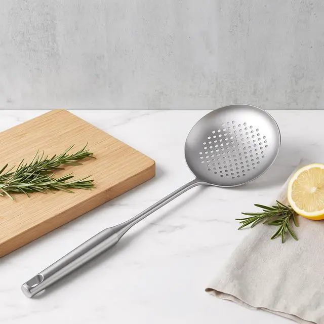 Alt view image 7 of 7 - Slotted Spoon, Slotted Spoon for Straining Metal Slotted-Spoons, Stainless Steel Skimmers Kitchens Cooking Utensils Colander Spoons for Draining Stirring Serving Frying