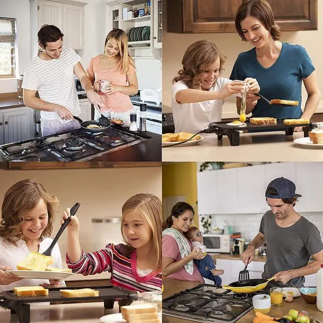 Alt view image 6 of 7 - Silicone Spatula Turner Set, 2PCS Heat-Resistant Non-Stick Fish Slotted Spatula Kitchen Utensil Set for Cooking, Baking and Mixing, BPA Free & Dishwasher Safe (Black)