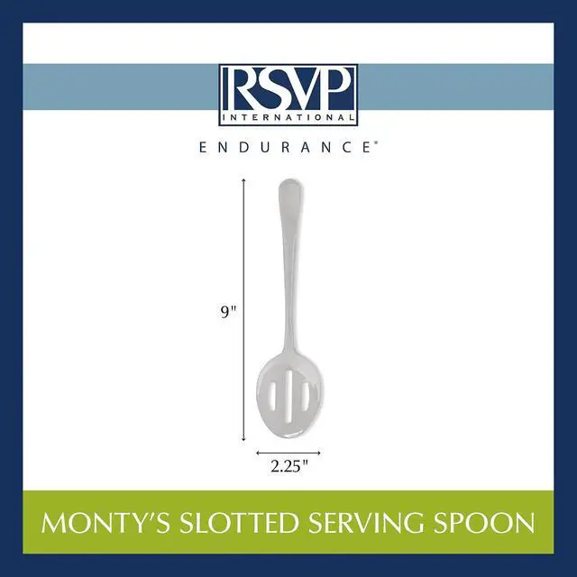 Alt view image 3 of 5 - RSVP International Endurance Flatware Collection Stainless Steel, Dishwasher Safe, Slotted Serving Spoon