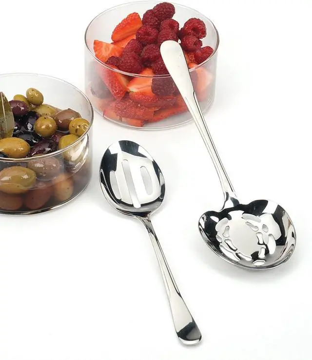 Alt view image 4 of 5 - RSVP International Endurance Flatware Collection Stainless Steel, Dishwasher Safe, Slotted Serving Spoon