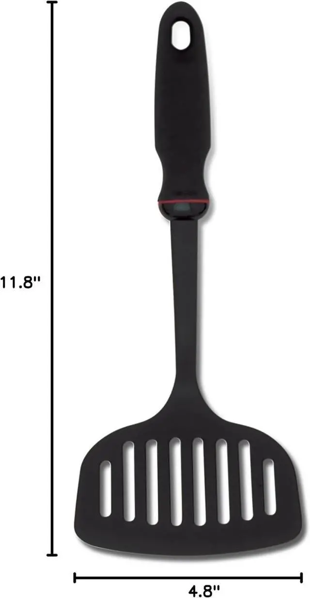 Alt view image 6 of 6 - Norpro 1705 , Black Grip-Ez Slotted Spatula Dishwasher Safe, 1.8 x 11.8 x 4.8 inches