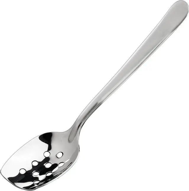 Main image of Winco 8" Slanted Stainless Steel Plating Spoon
