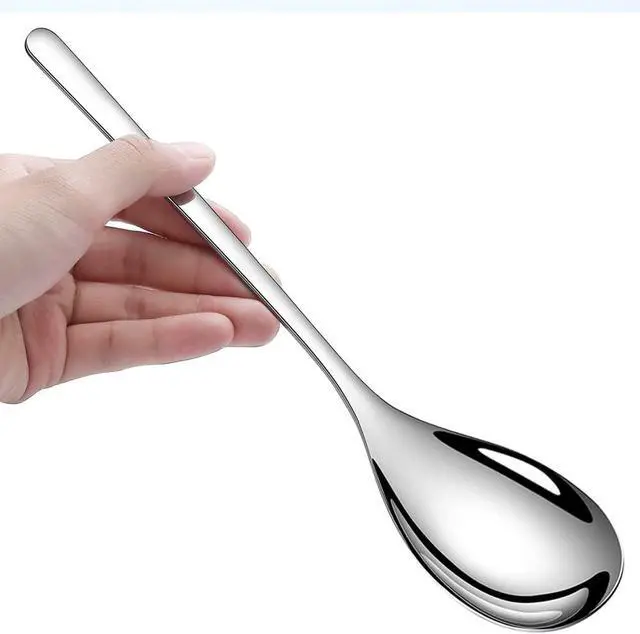 Alt view image 5 of 7 - 2-Piece Serving Spoon Set, 9.4 Inch Stainless Steel Slotted&Solid Spoons, Extra Large Heavy Duty Kitchen Utensils for Buffet, Party, Restaurant