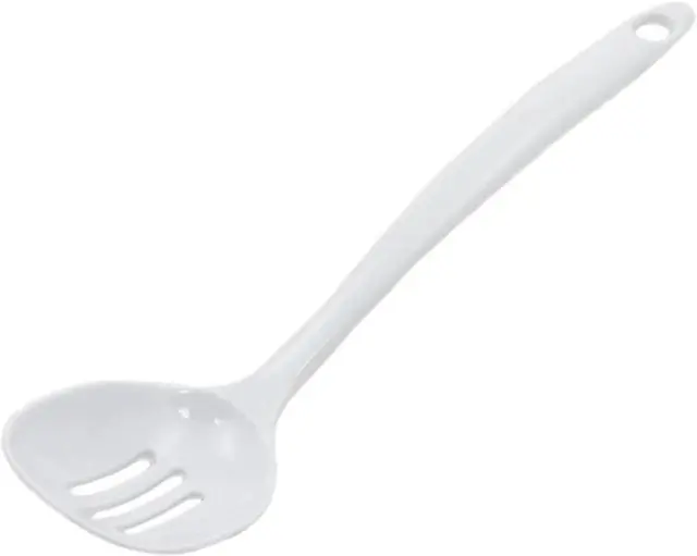 Main image of Chef Craft Basic Melamine Slotted Spoon, 11.25 inch, White