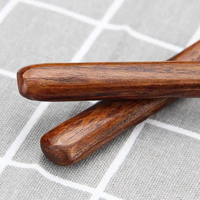 Alt view image 4 of 7 - 1 PC Korean Style 10.9" Long Handle Wooden Round Slotted Spoons for Jam Olive