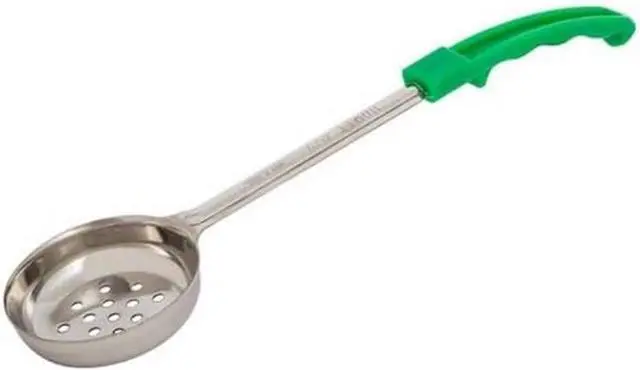 Main image of American Metalcraft SPNP4 4-Ounce Stainless Steel Spooners, Green,Silver/Green, 1 Count (Pack of 1)