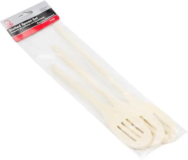 Alt view image 2 of 2 - Chef Craft Select Maple Slotted Spoon Set, 10, 12, 14 inch, Natural