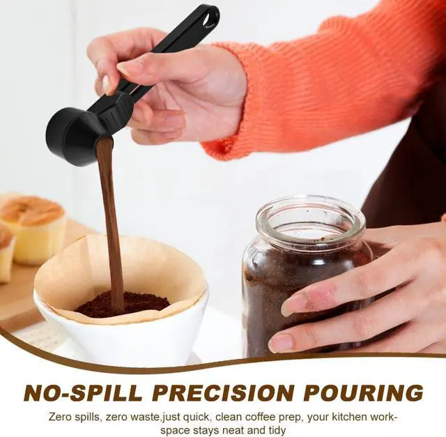 Alt view image 5 of 7 - Coffee Scoop & Funnel for K-Cups Reusable, Coffee Spoon with Slide Scoop Measuring Scoo p with Funnel for Filling Water Bottles for Ground Coffe e Protein Powder without Spilling