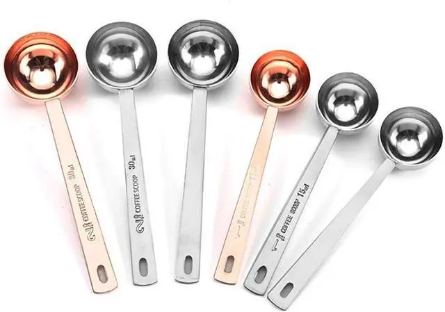 Alt view image 4 of 5 - Coffee Scoops, 1 PC 15 ML (1 TPSP) 304 Stainless Steel Tablespoon Long Handle Measuring tablespoon Fits Container for Ground, Brewing, Milk Brewin (5.7inches)