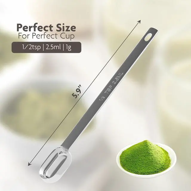 Alt view image 2 of 6 - Matcha Scoop, 1g(1/2tsp|2.5ml) Measuring Spoon for Tea Powder