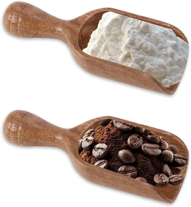 Alt view image 3 of 7 - 2pcs Mini Acacia Wood Coffee Spoons, Small Wooden Scoops for Jars