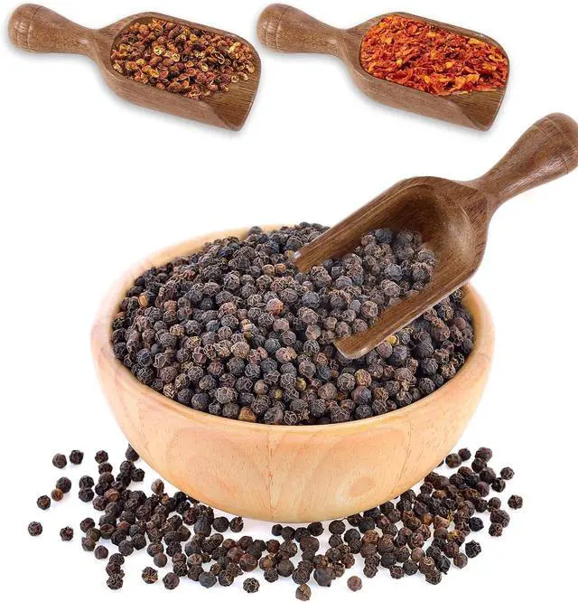 Alt view image 4 of 7 - 2pcs Mini Acacia Wood Coffee Spoons, Small Wooden Scoops for Jars