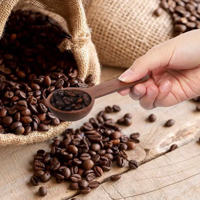 Alt view image 6 of 7 - Walnut Wooden Coffee Scoop for Jars, Coffee Scoop for Ground Coffe Handmade Tablespoon Measuring Spoon for Coffe Beans Tea Spices 15ml 1 Tablespoon Home Kitchen Accessories for Jars and Containers