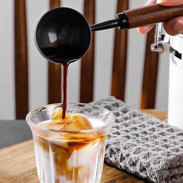 Alt view image 6 of 7 - 2 PCS Coffee Scoop Vintage Coffee Measuring Spoon Retro Stainless Steel Coffee Spoon Long Wooden Handle Coffee Scoop Kitchen Utensil for Scooping, Measuring & Serving Perfect for Coffee Tea, and More