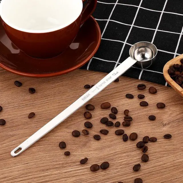 Alt view image 4 of 7 - 1 Tablespoon Coffee Scoop Stainless Steel Long Handle Measuring Spoon 1 tbsp Measuring spoon 15 ml Coffee Scoop 1 tablespoon Scoop for Ground Coffee