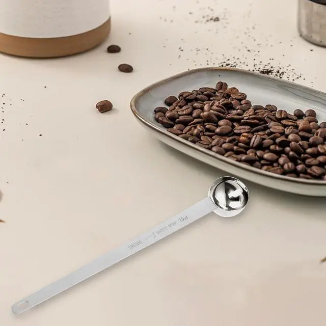 Alt view image 5 of 7 - 1 Tablespoon Coffee Scoop Stainless Steel Long Handle Measuring Spoon 1 tbsp Measuring spoon 15 ml Coffee Scoop 1 tablespoon Scoop for Ground Coffee