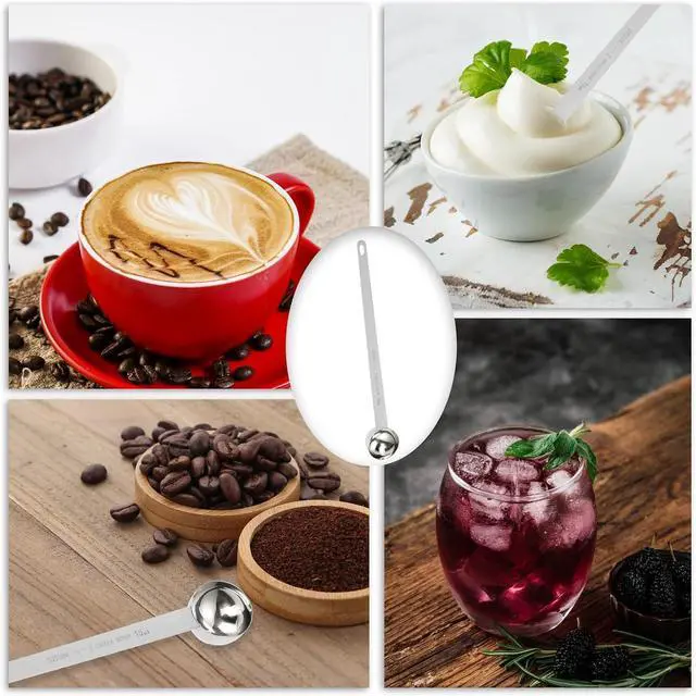 Alt view image 7 of 7 - 1 Tablespoon Coffee Scoop Stainless Steel Long Handle Measuring Spoon 1 tbsp Measuring spoon 15 ml Coffee Scoop 1 tablespoon Scoop for Ground Coffee