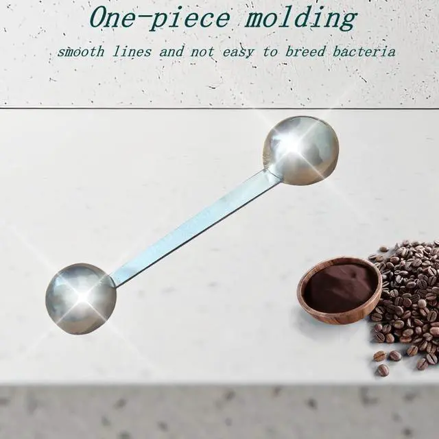 Alt view image 4 of 7 - CoaGu Stainless Steel Coffee Scoop: Dual-Measure 1 Tbsp & 2 Tbsp Long Handle Tablespoon for Precise Scooping from Large Coffee Bags or Baking Ingredients