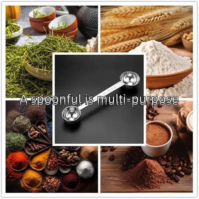 Alt view image 7 of 7 - CoaGu Stainless Steel Coffee Scoop: Dual-Measure 1 Tbsp & 2 Tbsp Long Handle Tablespoon for Precise Scooping from Large Coffee Bags or Baking Ingredients