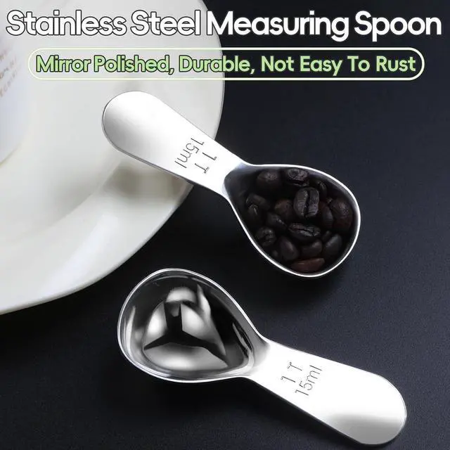 Alt view image 4 of 6 - Coffee Scoop 2 Tablespoon Measuring Spoons for Ground Coffee30ML18/8(2Pcs).