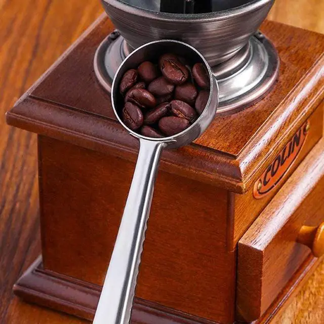 Alt view image 7 of 7 - Coffee Scoop,Stainless Steel Coffee Scoop Clip,Coffee Spoon Measuring,for Ground Coffee and Beans,Set of 2(15ml/Black+30ml/Silver).