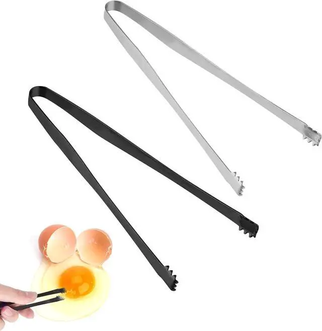 Main image of 2pcs Egg Chalaza Removal Tool, Eggshell Fragment Membrane Remover Tong