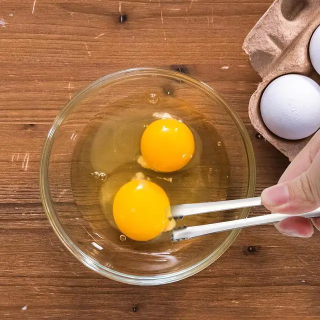 Alt view image 7 of 7 - 2pcs Egg Chalaza Removal Tool, Eggshell Fragment Membrane Remover Tong