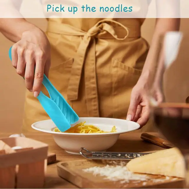 Alt view image 5 of 7 - CHENGU 8 Pcs Small Tongs for Kids Mini Color Plastic Cooking Tongs, 6 Inch