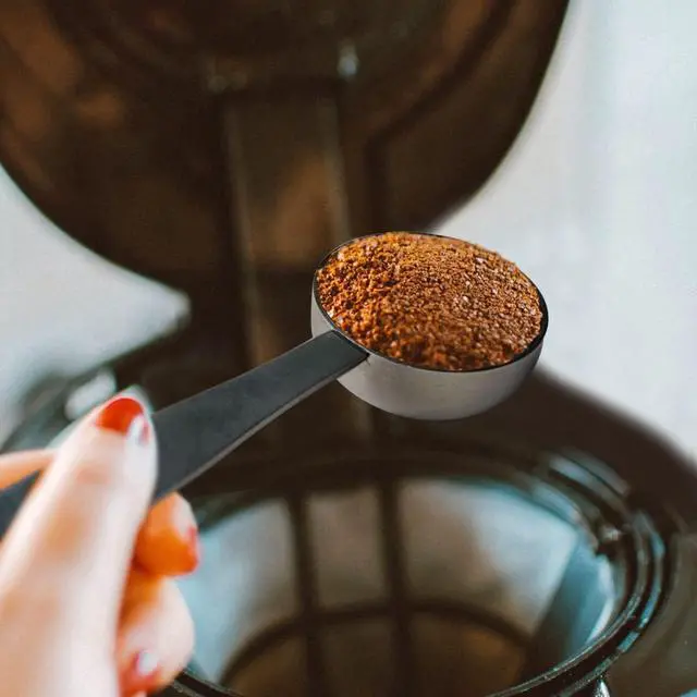 Alt view image 2 of 7 - 2-in-1 Coffee Scoops, 304 Stainless Steel Tablespoon Measure Spoon, with Pressed Bottom for Coffee Bean Press Coffee Grinding PressingSilver15 ml