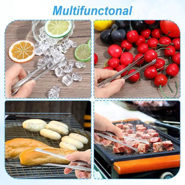Alt view image 6 of 7 - 2PCS Egg Chalaza Removal Tool,Stainless Steel Small Ice Tongs