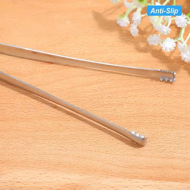 Alt view image 7 of 7 - 2PCS Egg Chalaza Removal Tool,Stainless Steel Small Ice Tongs