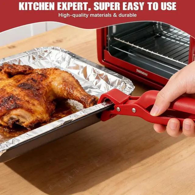 Alt view image 2 of 7 - Hot Plate Gripper,Multi-purpose Anti-Scald Bowl Holder Clip, Hot Plates Gripper Lifters Tongs,Multi-function Hot Bowl Dish Plate Grippers Clips,Kitchen Silicone Anti Slip Clip for Bowls,Dishes(2pcs)