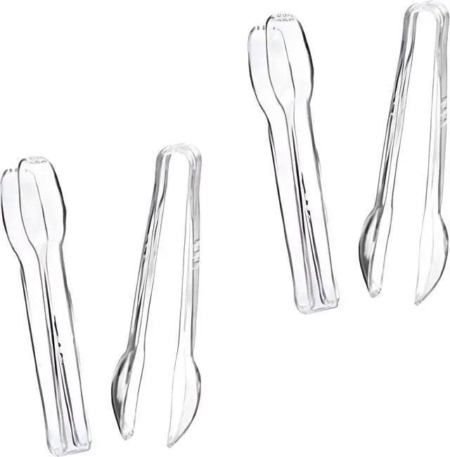 Alt view image 4 of 7 - Clear Plastic Tongs, 6.5 Inch Serving Tongs Transparent Lightweight Kitchen & Party Tongs, Pack of 8