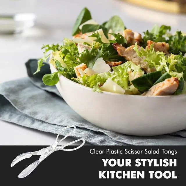 Alt view image 5 of 7 - Chef Craft Premium Salad Scissor Tongs, 11.25 inch, Clear