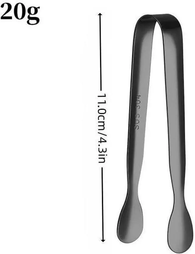 Alt view image 2 of 7 - 4.3 Inch Mini Serving Tongs Set of 7, 304 Stainless Steel Ice Tongs Sugar Tongs, Small Kitchen Utensils Gadgets for Appetizers, Tea Party, Coffee Bar, Desserts(Dishwasher Safe, Black)