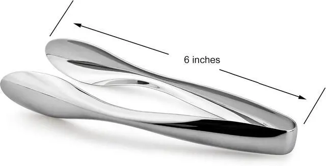 Alt view image 5 of 7 - CUISINOX Polished stainless steel serving tongs,6 Inch -Durable Kitchen & Buffet tool