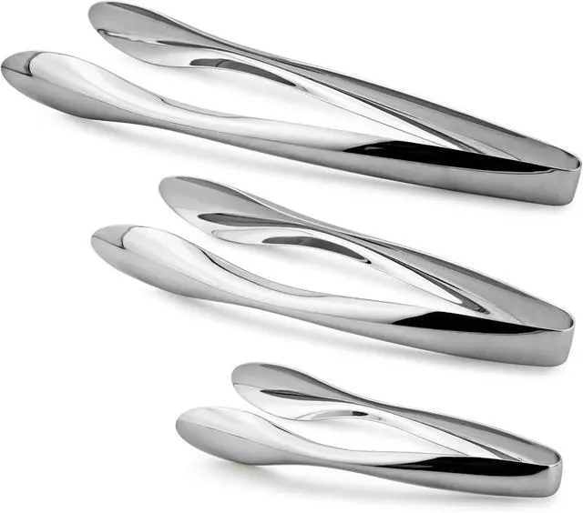 Alt view image 6 of 7 - CUISINOX Polished stainless steel serving tongs,6 Inch -Durable Kitchen & Buffet tool