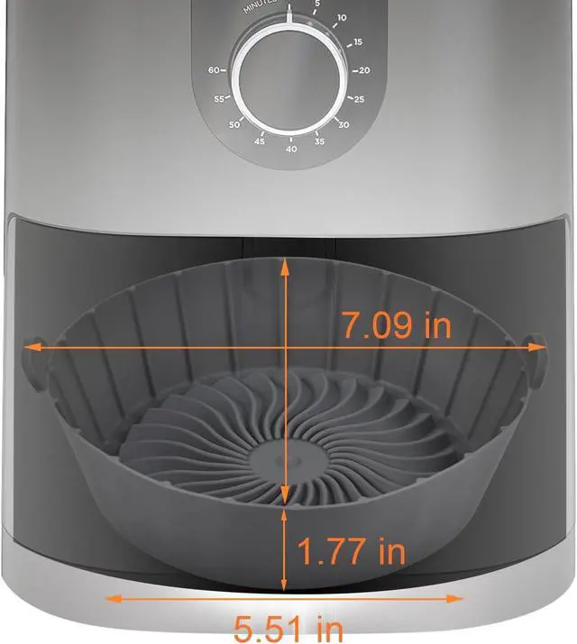Alt view image 2 of 6 - 3Pcs Round Silicone Air Fryer Liners Reusable for 1-2qt Air Fryers
