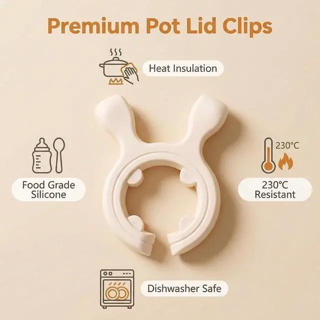 Alt view image 5 of 6 - 6Pcs Silicone Pot Handle Spatula Rack, Pot Lid Holder, Spoon Holder - Non-Slip Heat Resistant Utensil Rest for Stove, Counter, or Pot Edge While Cooking
