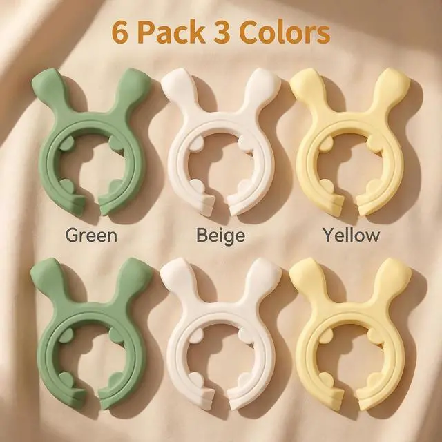 Alt view image 6 of 6 - 6Pcs Silicone Pot Handle Spatula Rack, Pot Lid Holder, Spoon Holder - Non-Slip Heat Resistant Utensil Rest for Stove, Counter, or Pot Edge While Cooking