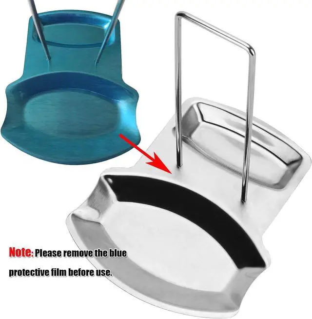 Alt view image 2 of 7 - Kitchen Pan Lid Holder Pot Spoon Rest Stainless Steel Cookware Organizer