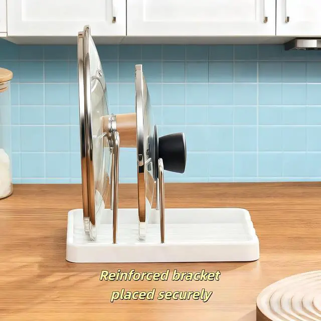 Alt view image 4 of 5 - Spoon Rest & Pot Lid Holder - 2-in-1 Kitchen Cooking Tool Rack for Counter & Stove Top - Lid Holder While Cooking, Multifunctional Organizer