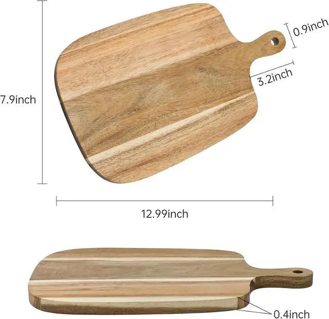 Alt view image 2 of 7 - Kitchen Utensils Wooden Cutting Board and Durable Cutting Board with Handles for Meat, Cheese, Bread, Vegetables and Fruits Cutting Boards for Kitchen, Great Gift for Kitchen Chefs,Small,13 x 8