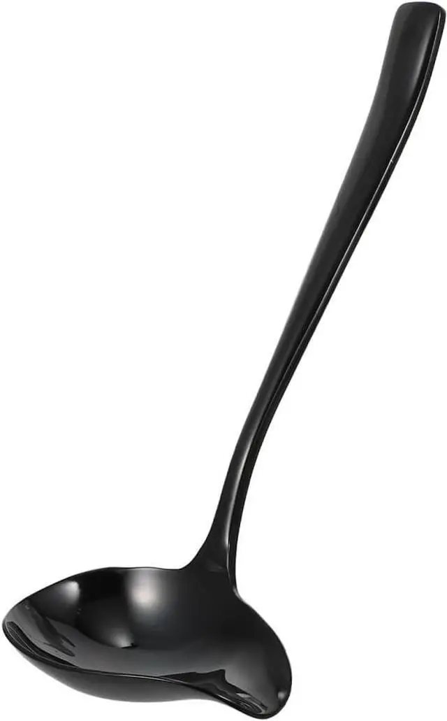 Main image of OSALADI Duckbill Soup Spoon Stainless Steel Hot Pot Ladle with Long Handle Spill-Resistant Design for Gravies Dressings and Desserts 7.48In Kitchen Utensil