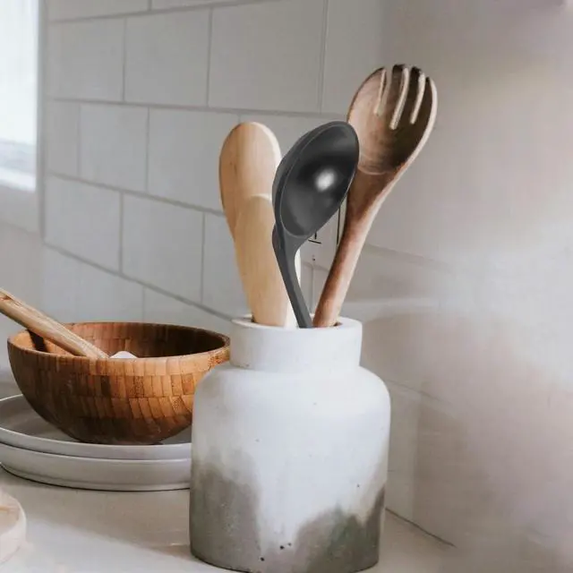 Alt view image 3 of 7 - CHILDWEET Large Kitchen Ladle Turtle Shell Spoon for Soup Asian Soup Spoon for Ramen Wonton Chili Stew Gravy Stirring Pouring Serving Set of 2