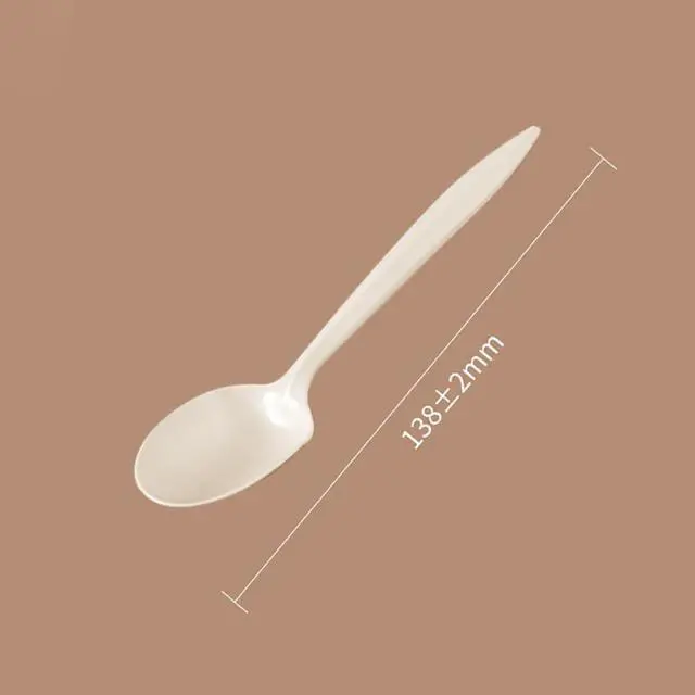 Alt view image 3 of 4 - 100 Pcs White Plastic Soup Spoons Heavy Duty Disposable Spoons Large Gumbo Spoons Diner Serving Spoons Plastic Catering Spoons Salad Spoons Cake Dessert Spoons Plasticware Cutlery for Parties Events